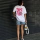 thumbnail image 2 of Camiseta holgada de manga corta para mujer, ropa de calle de gran tamaño, estilo Vintage Grunge, informal, Retro, 2 of 5