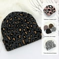 thumbnail image 3 of Chapeau Adulte Dôme Léopard Hommes Femmes Chaud Bonnet en Tricot Extensible pour l'Extérieur, 3 of 6