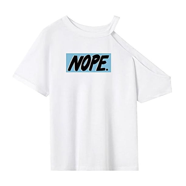 Camiseta Mujer Camiseta Cuello Redondo Top ligero de manga corta para paseos por la calle SG