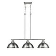 thumbnail image 1 of Golden Lighting 3602-3LP PW-PW Duncan 3 Light Linear Pendant in Pewter with Pewter Shades, 1 of 1