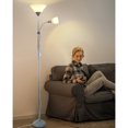 thumbnail image 3 of Depuley LED Lampadaire, Lampadaires Mère-Fille avec Lampes de Lecture, Moderne Standing Pole Light (Argent), 3 of 7