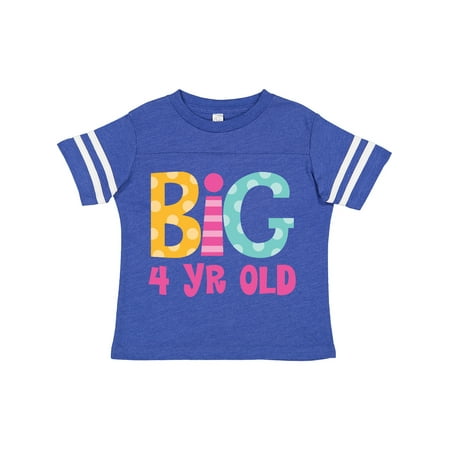 

Inktastic 4th Birthday Big 4 Year Old Gift Toddler Toddler Girl T-Shirt