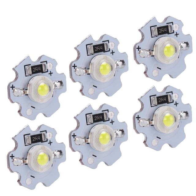 25Pcs High Power Led Chip, 3W 5V Lamp Beads, 200LM Brightness Light Source Chip with Aluminum Plate for Floodlight Spotlight Replacement