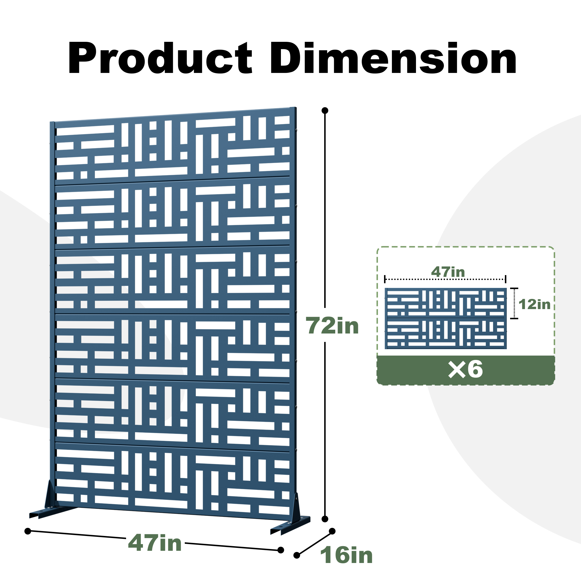 Privacy Metal Screen Fence Panel