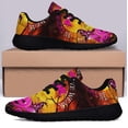 thumbnail image 3 of Breast Cancer Awareness Halloween Pumpkin Shoes Sneakers for Women Men Black Size 4.5, 3 of 7