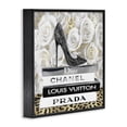 thumbnail image 3 of Stupell Industries Glam Heel on Roses Fashion Painting Black Framed Art Print Wall Art, 12 x 12, 3 of 8