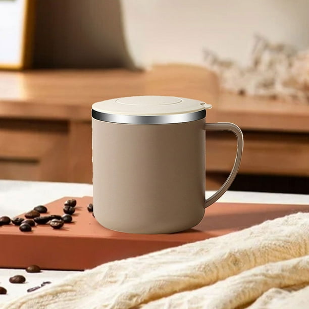Taza de viaje térmica de acero inoxidable de 350 ml | Taza de café sellada al vacío de doble pared | Tapa antigoteo para bebidas frías y calientes | Taza de té para la oficina