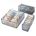 thumbnail image 2 of Storage Box 3pcs Folding Drawer Storage Box Compartmental Wardrobe Storage Box Suitable For Underwear Bras And Socks, 2 of 6