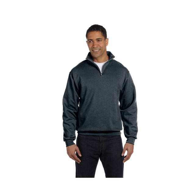 Jerzees Men's Quarter-Zip Cadet Collar Pullover Sweatshirt, Style 995M