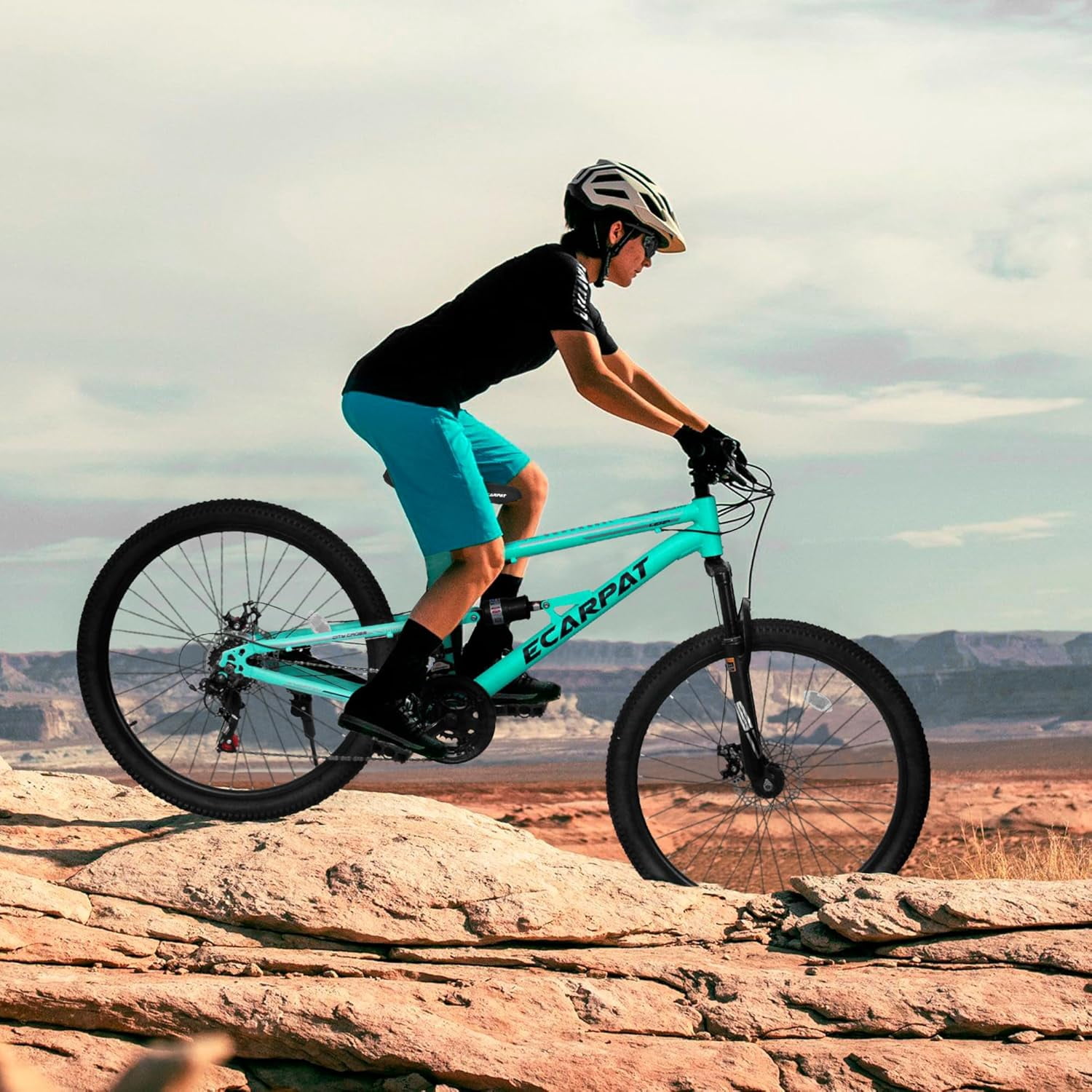 Ambifirner Mountain Bike,26 inch Outdoor Cycling Bike,21-Speed/Dual Full Suspension, Adjustable Ergonomic Seat for Men Women Adult, MTB Bicycle for Adults School Work Summer Camping