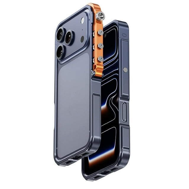 Case for iPhone 17 Pro Max/17 Pro/17, Metal Bumper Frame Case Shockproof Cover