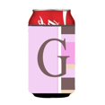 thumbnail image 1 of Letter G Initial Monogram - Pink Stripes Can or Bottle  Hugger, 1 of 1
