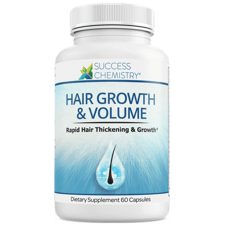 Success Chemistry Hair Growth Supplement For Longer with Saw Palmetto for Adults - 60 Capsules