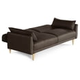 thumbnail image 3 of Sofá Cama Makora Anicka con Memory Foam Color Chocolate Lino Respaldo Reclinable de 3 Posiciones, 3 of 7