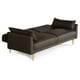 thumbnail image 3 of Sofá Cama Makora Anicka con Memory Foam Color Chocolate Lino Respaldo Reclinable de 3 Posiciones, 3 of 7