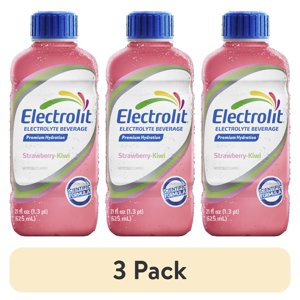 Electrolit Strawberry Kiwi Electrolyte Beverage, 21 fl oz, 3 Pack
