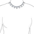 thumbnail image 3 of Vintage Estate Art Déco Design Bijoux de Mariée Multi Goutte AAA CZ Collier Pulvérisateur pour Femmes Plaqué Argent, 3 of 6