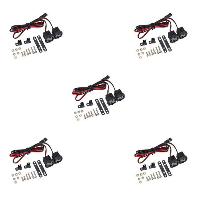 ZLight Plastic Bumper Lamp Adjustable Spotlight Lightweight Searchlight LED Light DIY Accessories for 1/10 -4 SCX10 90046 One for Two 5Set