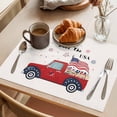 thumbnail image 3 of Happy Independence Placemats Set of 4, Day Truck Pull American Flag Non-Slip Place Mats Washable Table Mats for Kitchen Dining Table Decorations Indoor/Outdoor, 3 of 9