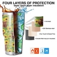 thumbnail image 7 of 30oz Highland Cow Sunflower Field Pattern Tumblers Stainless Steel Tumbler with Lid and Straw,Vacuum Insulated Double Wall Travel Tumbler Cups Mug with Cleaning Brush for Coffee,Tea, 7 of 7