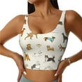 thumbnail image 2 of Haiem Dogs Funny Pets Pattern Womens Sports Bra - U Neck Padded Low Impact Yoga Bra Workout Crop Top Gym Moisture-Wicking Workout Vest -XX-Large, 2 of 9