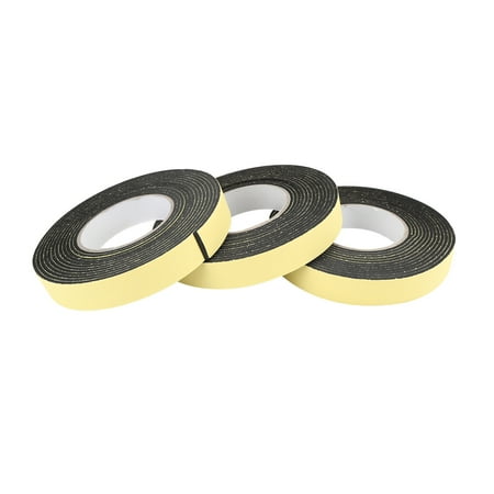 

3pcs Foam Seal Tape 2.5cm x 5M Car Door Window Sealing Strip Self Adhesive
