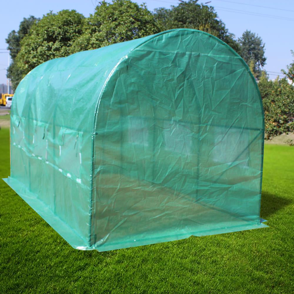 Walk In Greenhouse Polytunnel Garden Tunnel Poly Grow House Shed PVC Metal Frame 