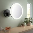 thumbnail image 2 of Kibi Circular LED Wall Mount One Side 5x Magnifying Make Up Mirror - Matte Black, 2 of 2