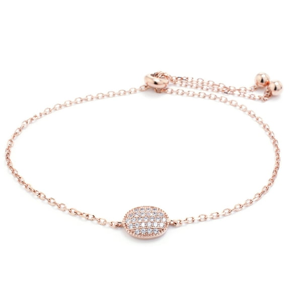 Marisol & Poppy CZ Adjustable Bolo Bracelet in Sterling Silver for Women