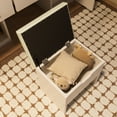 thumbnail image 4 of 47.2 Inch Makeup Vanity with LED Mirror and Lights, Dressing Table with Storage Stool, 3 Drawers 2 Cabinets Organizers for Bedroom, White, 4 of 9