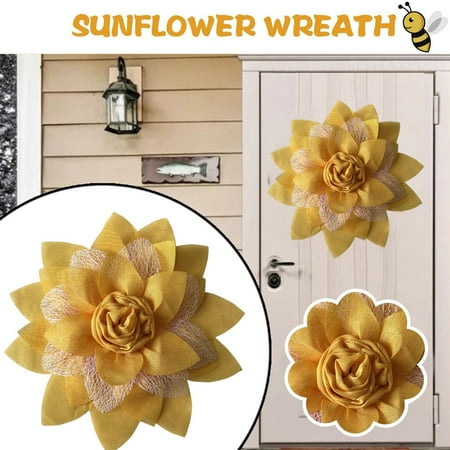 

Simulation Leaf SunflowerWreath Artificial Garland Hanging Pendants Wedding