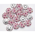 thumbnail image 4 of IBA Indianbeautifulart Pink Flower Watercolor Decorative Buttons For Sewing Crafting&nbsp;Handmade Button Canvas Fabric Buttons 25 Mm Pack Of 50, 4 of 7