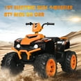 thumbnail image 3 of Topbuy 12V Electric Kids Quad ATV Ride on Car with LED Lights& Orange, 3 of 7