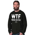 thumbnail image 3 of WTF Where's the Fish Fisherman Funny Men's Long Sleeve Tee T Shirt Brisco Brands S, 3 of 5