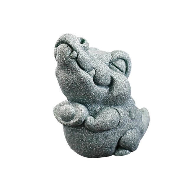 Estatua de animal pequeño para mascota de té, regalo para un amigo amante del té, figura decorativa de animal. Cocodrilo