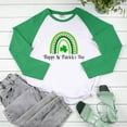 thumbnail image 4 of Womens Tops Raglan Long Sleeved Top New Raglan Saint Dwarf Print Spliced T Shirts for Women Army Green XXXL, 4 of 4