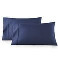 thumbnail image 2 of HC Collection King Pillow Cases Set of 2- Microfiber, Extra Soft Pillowcases - Easy Care & Machine Washable - Navy, 2 of 4