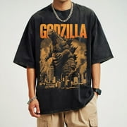 LORIONAT Godzilla Vintage Comfort Colors T-Shirt, Retro Movie Shirt, Kaiju Graphic Tee, Unisex Monster