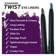 thumbnail image 4 of Khasana Eyeliner Automatic Pencil, Glide On, Waterproof, Ultra Smooth & Creamy Application, Long-Lasting, Luminous Formula, Smudge-Proof, Ophthalmologist Tested, Cruelty Free, Pack 3, 4 of 9