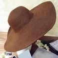 thumbnail image 4 of rygai Hawaiian Summer Beach Floppy Hat Women Wide Brim Straw Sun Cap, 4 of 8