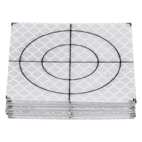 20 Packs Reflector Target Sheets 60mm Self Adhesive Reflective Tape Survey Target for Total Stations, White