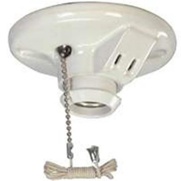 Cooper Wiring 669 Sp 4 In 2 Pole Wire Pull Chain Lamp Holder Com Wire Pull Chain Lamp Holder, Porcelain Light Fixture With Pull Chain