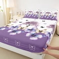 thumbnail image 4 of Erosebridal Purple Butterfly Full Size Sheets for Girl, Spring Tree Bed Sheets, 4pcs, 4 of 5