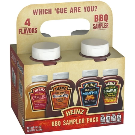Heinz BBQ Sampler Pack, 45.5 oz Sleeve
