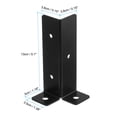 thumbnail image 2 of Unique Bargains 4pcs Adjustable Deck Post Base Fit 1.5x1.5,2x2,2x4,4x4 Post, Half Column Deck Post Base for Deck Railing Mailbox, 2 of 6