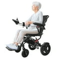 thumbnail image 4 of SUSUchens Folding Electric Wheelchair for Adults, Lightweight Intelligent Power Wheelchair, 12 Miles Portable Motorized Wheelchair with Swing-Back, Desk-Length Arm & Elevating Footrests _Black, 4 of 13