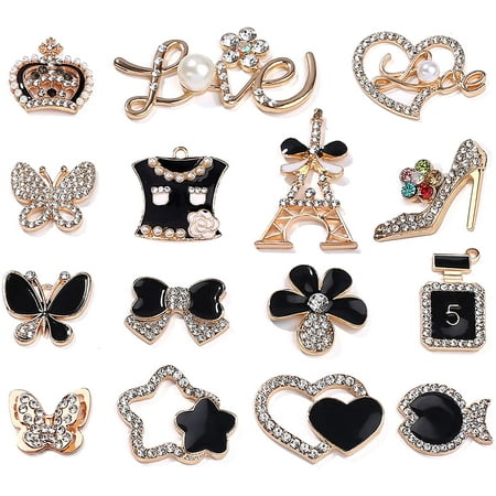 

Heldig Shoe Charms Fits Clog Sandals Decoration Fashion Crystal Diamond Charms for Women Girl Party of Birthday Gifts