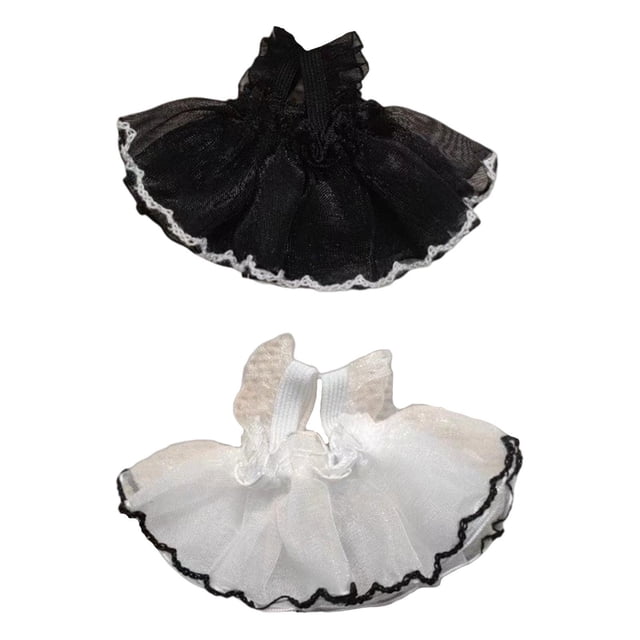 2 piezas de ropa para muñecas de 14cm, vestido con tirantes, disfraces bonitos, accesorios para muñecas de coordinación, accesorios para fotos, ropa