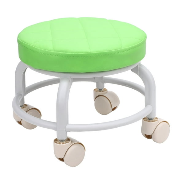 Rolling Stool, Low Noise Salon Stool with Wheels Green Flexible Portable  for Fitness Center