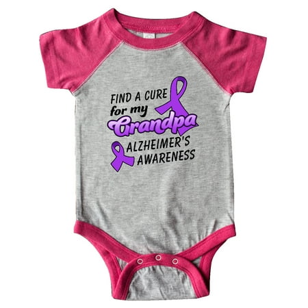 

Inktastic Alzheimer s Awareness Find a Cure for my Grandpa Gift Baby Boy or Baby Girl Bodysuit